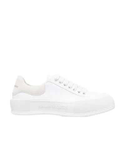 ALEXANDER MCQUEEN ALEXANDER MCQUEEN DECK PLIMSOLL LACE-UP SNEAKERS