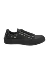 Alexander Mcqueen Deck Plimsoll Low-top Sneakers In Black