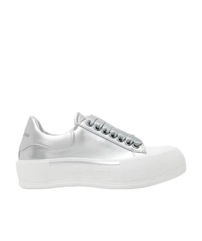 Alexander Mcqueen Deck Plimsoll Low-top Sneakers In White