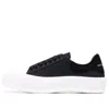 Alexander Mcqueen Deck Skate Plimsoll Lace Up 'black White Sole'