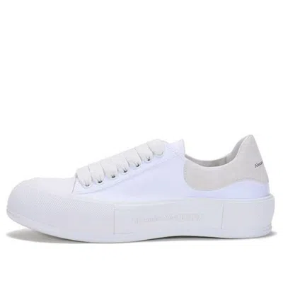 Alexander Mcqueen Deck Skate Plimsoll Lace Up 'white'