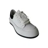 Alexander Mcqueen Deck Skate Plimsoll Lace Up White Black In White
