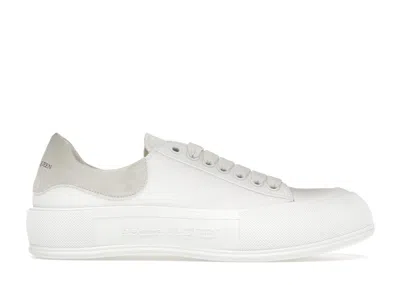 Pre-owned Alexander Mcqueen Deck Skate Plimsoll Laceup (women's) Sneakers In White