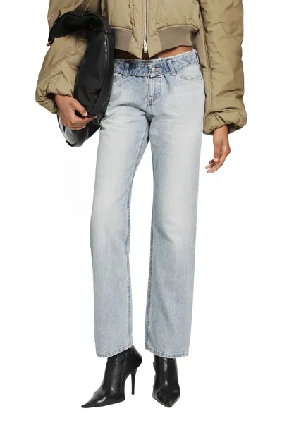 Alexander Mcqueen Deconstructed Waist Jeans In Blue