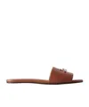 Alexander Mcqueen Decorated Slippers In Brown