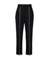 Alexander Mcqueen Decorative Zip-detail Wool Tailored Trousers In Black