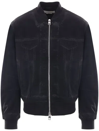 ALEXANDER MCQUEEN DENIM BOMBER JACKET