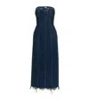 ALEXANDER MCQUEEN ALEXANDER MCQUEEN DENIM BUSTIER MIDI DRESS