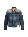 Alexander Mcqueen Trucker Jacket In Blue