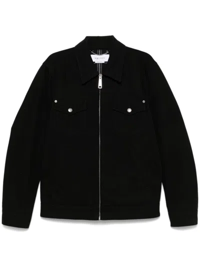 Alexander Mcqueen Denim Zip-up Jacket In Black
