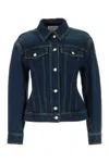 Alexander Mcqueen Mcqueen Denim Jacket In Blue