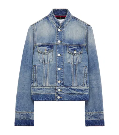 Alexander Mcqueen Denim Jacket In Blue