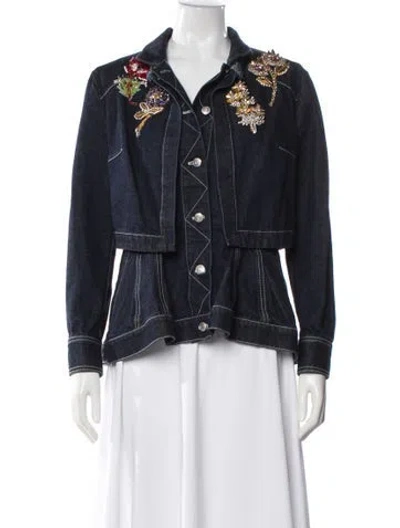 Pre-owned Alexander Mcqueen Denim Jacket In Blue