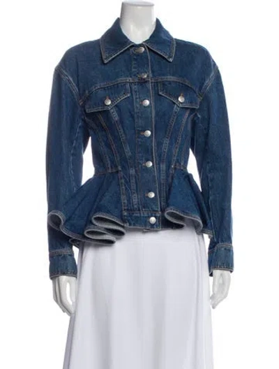 Pre-owned Alexander Mcqueen Denim Jacket In Blue