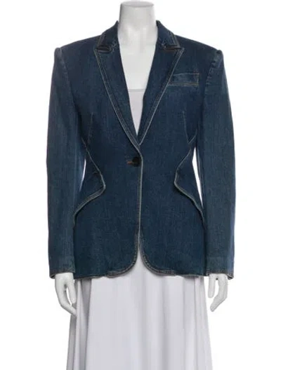 Pre-owned Alexander Mcqueen Denim Jacket In Blue