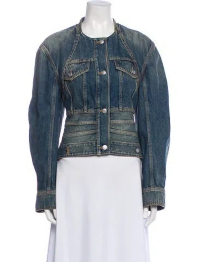 Pre-owned Alexander Mcqueen Denim Jacket In Blue