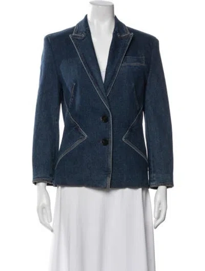 Pre-owned Alexander Mcqueen Denim Jacket In Blue