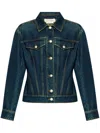 Alexander Mcqueen Mcqueen Women Denim Jacket In Blue