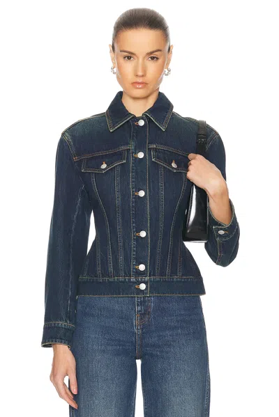 Alexander Mcqueen Mcqueen Women Denim Jacket In Blue