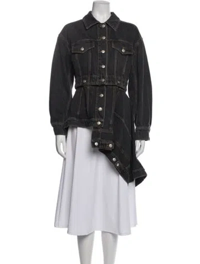 Pre-owned Alexander Mcqueen Denim Jacket In Gray
