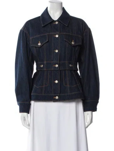 Pre-owned Alexander Mcqueen Denim Jacket W/ Tags In Blue