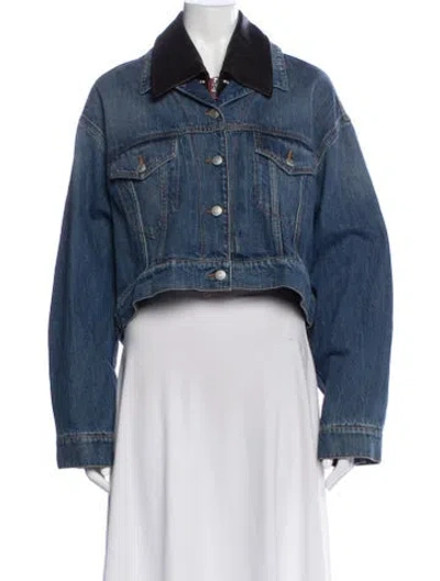 Pre-owned Alexander Mcqueen Denim Jacket W/ Tags In Blue