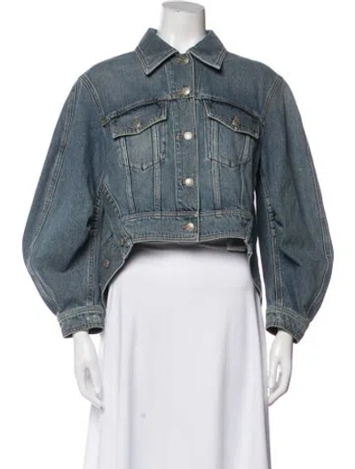Pre-owned Alexander Mcqueen Denim Jacket W/ Tags In Blue