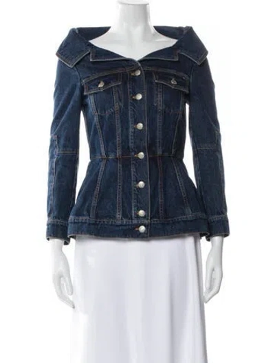 Pre-owned Alexander Mcqueen Denim Jacket W/ Tags In Blue