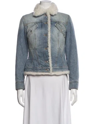 Pre-owned Alexander Mcqueen Denim Jacket W/ Tags In Blue