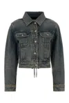 Alexander Mcqueen Long-sleeve Denim Jacket In Blue
