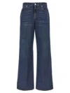 Alexander Mcqueen Mcqueen Indigo Wide-leg Denim Jeans In Blue