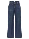 Alexander Mcqueen Mcqueen Indigo Wide-leg Denim Jeans In Blue