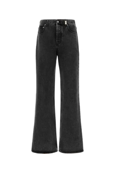 Alexander Mcqueen Low Rise Baggy Jean In Black