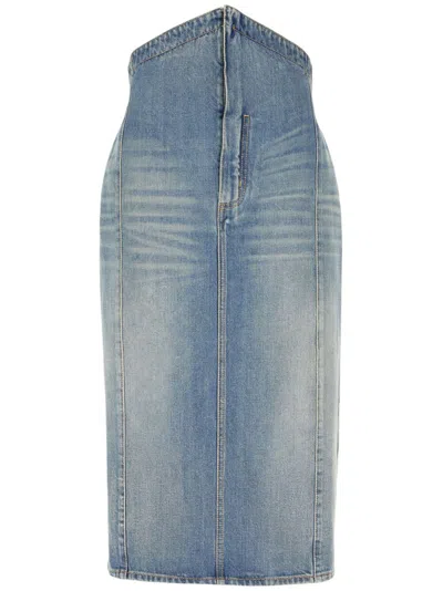ALEXANDER MCQUEEN ALEXANDER MCQUEEN DENIM LONG SKIRT