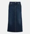 Alexander Mcqueen Bleistiftrock Aus Denim In Blue