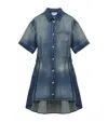 Alexander Mcqueen Denim Mini Shirt Dress