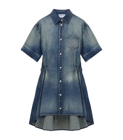Alexander Mcqueen Denim Mini Shirt Dress