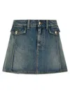 Alexander Mcqueen Mcqueen Women Denim Mini Skirt