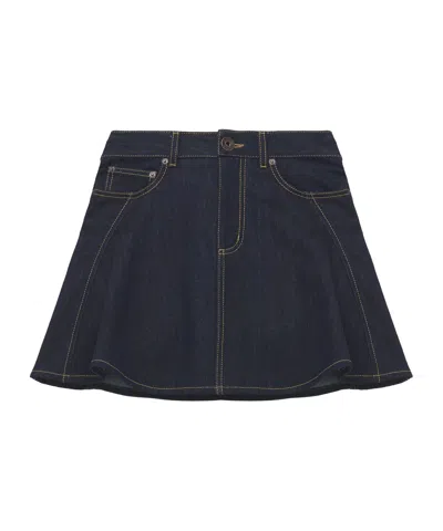 Alexander Mcqueen Denim Mini Skirt In Blue