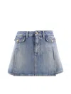 Alexander Mcqueen Mcqueen Women Denim Mini Skirt
