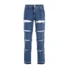 Alexander Mcqueen Low-rise Distressed Jeans In Blue