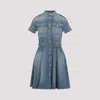 Alexander Mcqueen Mini Denim Dress In Denim