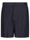 Alexander Mcqueen Tailored Shorts With Back Pockets And Belt Loops In Indigo