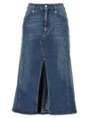 Alexander Mcqueen Mcqueen Denim Skirt In Blue
