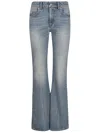 Alexander Mcqueen Boot-cut Leg Denim Pants In Indigo Stonewashed
