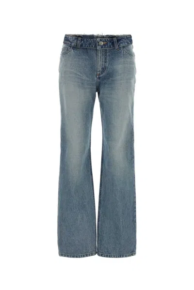 Alexander Mcqueen Mid-wash Denim Jeans In Blue