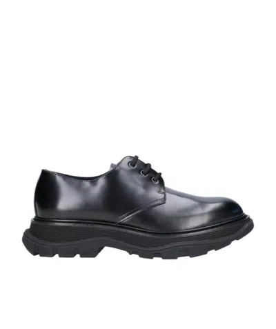Alexander Mcqueen Derby Lace-up Shoes In Black