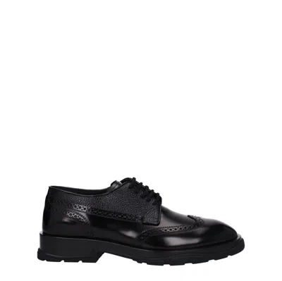 Alexander Mcqueen Derby Men Leather Black