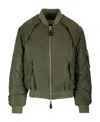 Alexander Mcqueen Alexander Mc Queen Convertible Khaki Nylon Bomber Jacket In Green