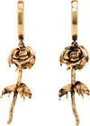 Alexander Mcqueen Dipped Rose Earrings In Gold